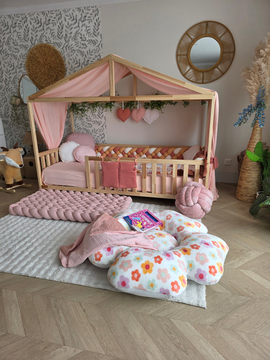 Pouf fleur anémone - Sur mesure