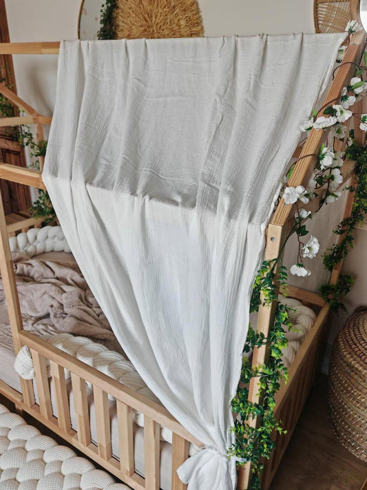 Ciel de lit cabane "le simple" écru