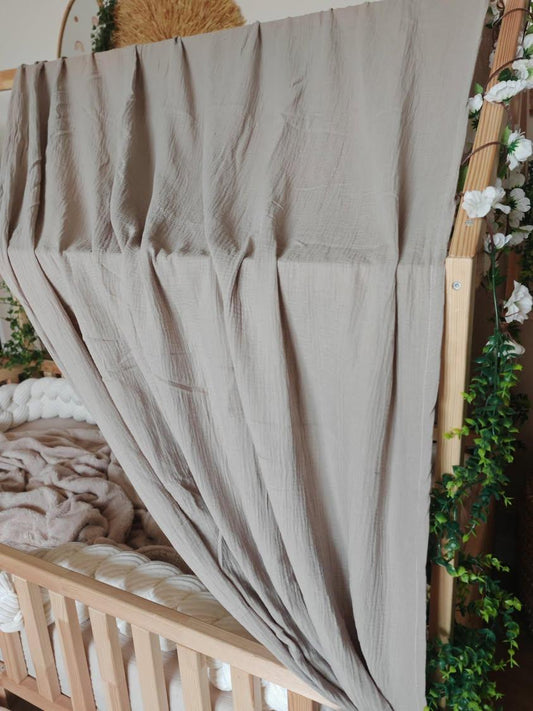Ciel de lit cabane "le simple" galet
