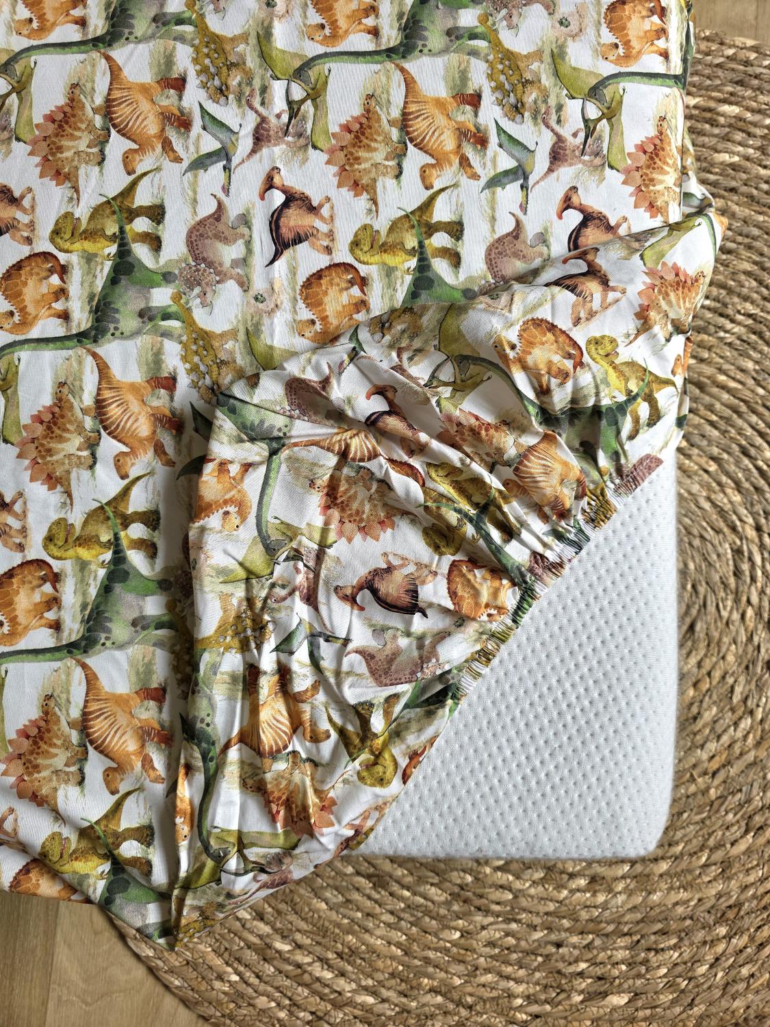 Draps housse coton dinosaure 70x140cm