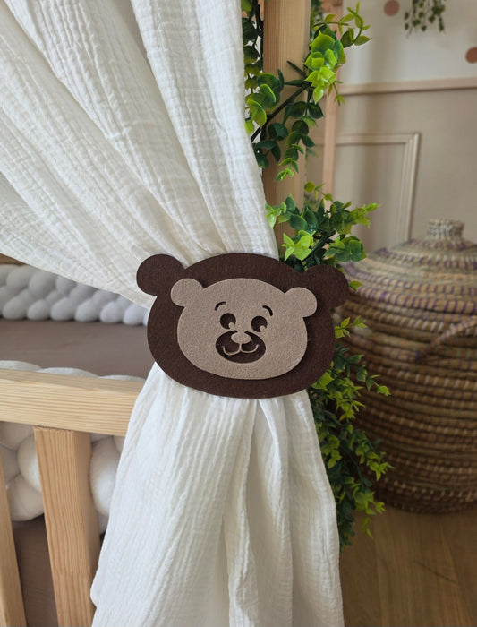 Embrasses de rideaux petit ourson - lot de 2