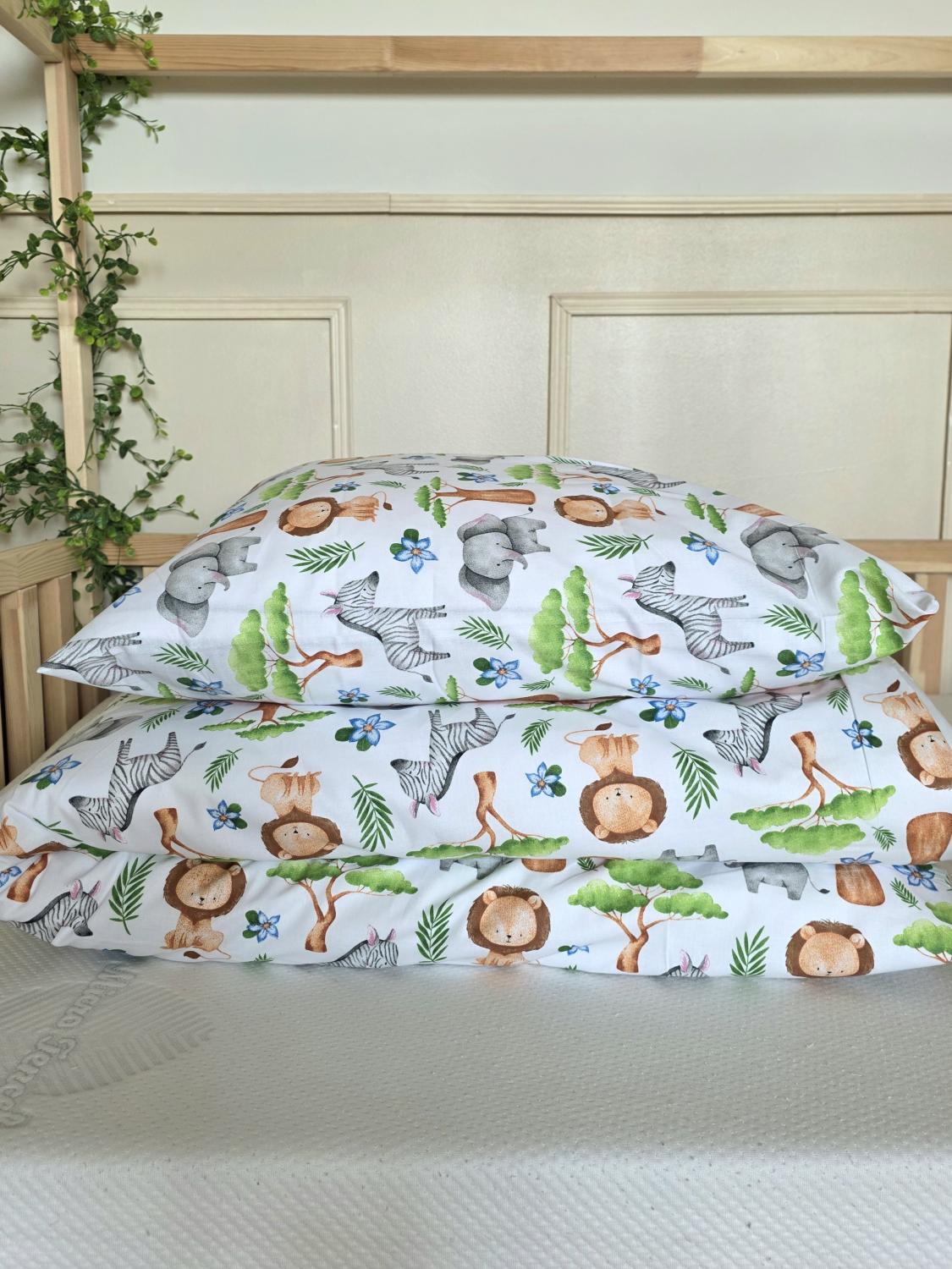 Parure 1 personne - housse de couette + taie d'oreiller savane
