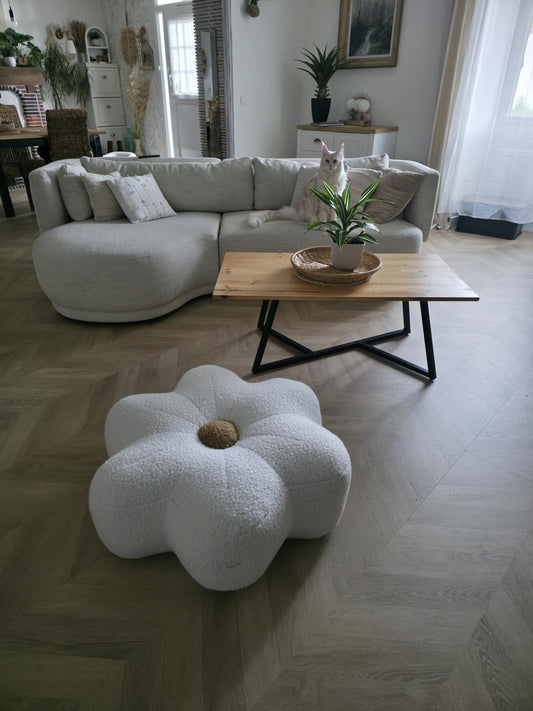 Pouf en forme de fleur taille XXL - couleurs au choix
