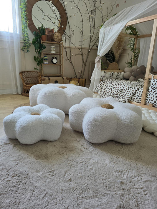 Pouf en forme de fleur taille S - couleurs au choix