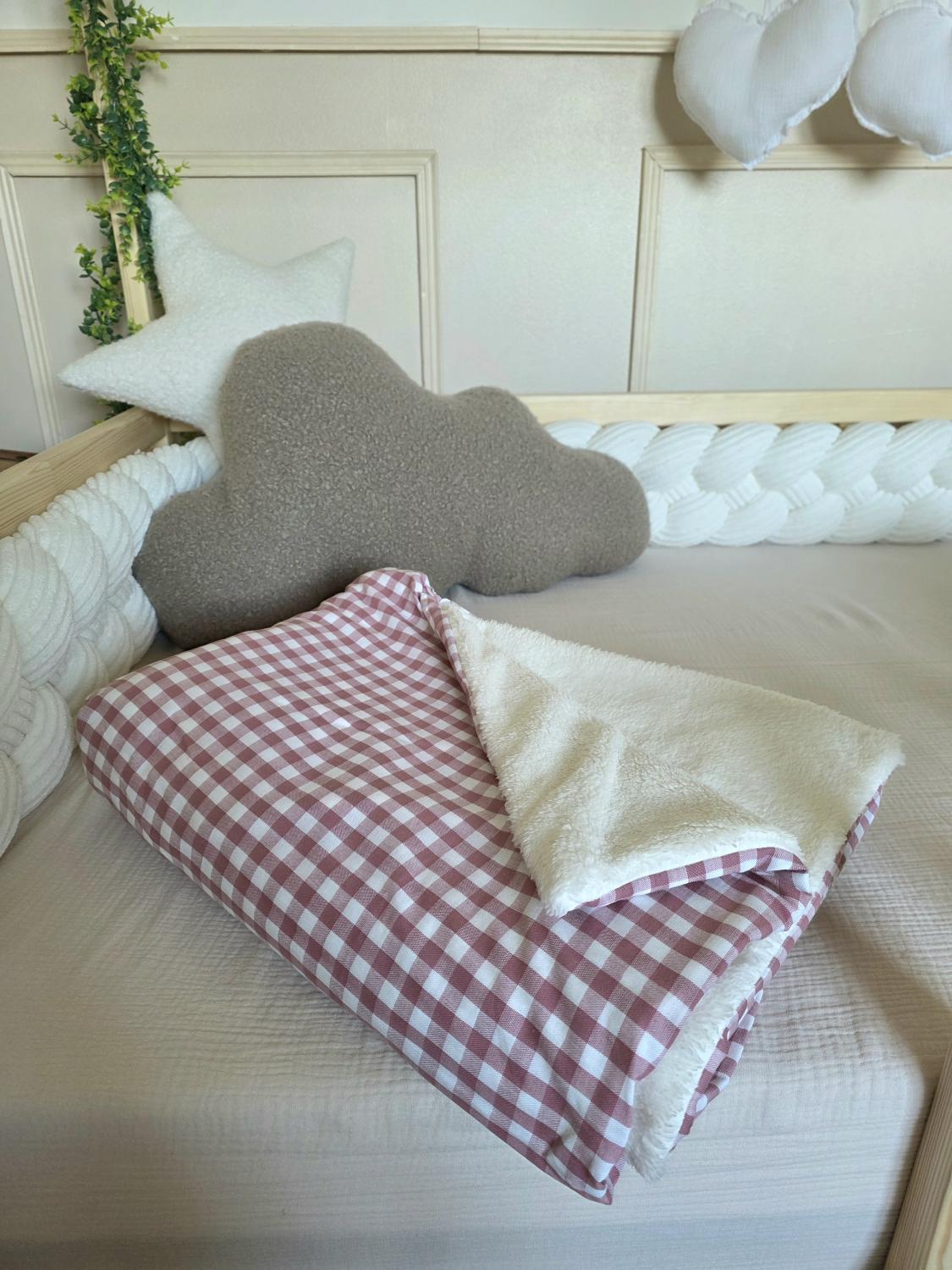 Sac de couchage Simple vichy rose 95cm