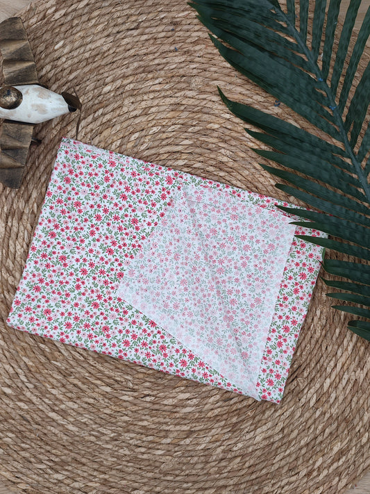 Tissu en coton - Popeline de coton - motif Fleurs fushia