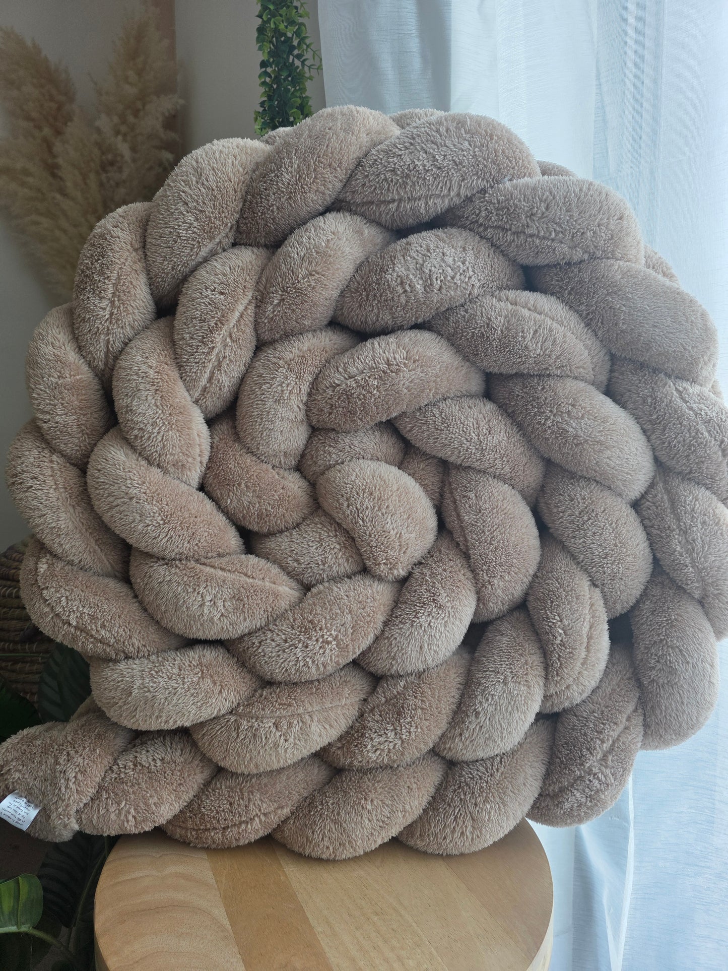 Tresse de lit 3 brins 360cm fourrure marron déstockage