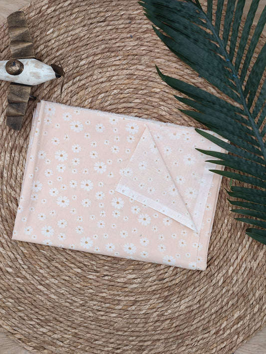 Tissu en coton - Popeline de coton - Motif Paquerettes