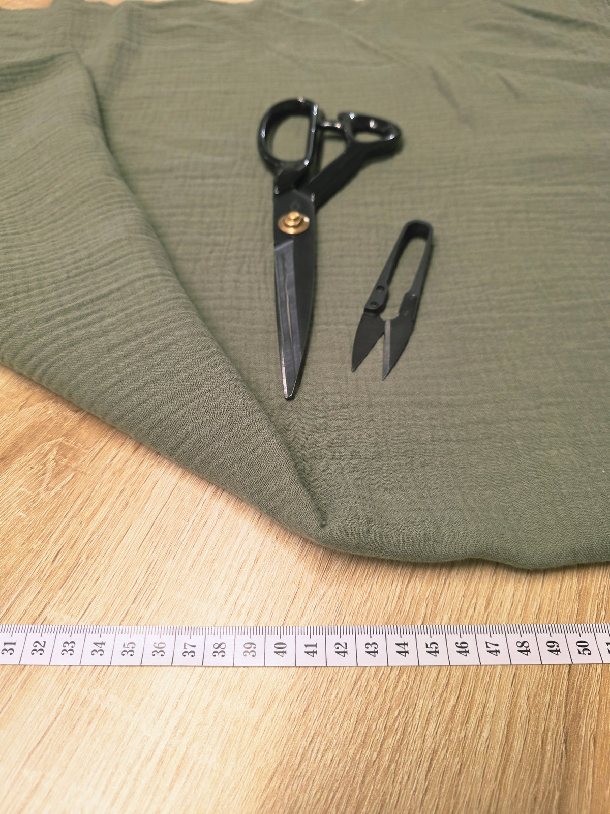 Tissu Double Gaze de coton - Olive