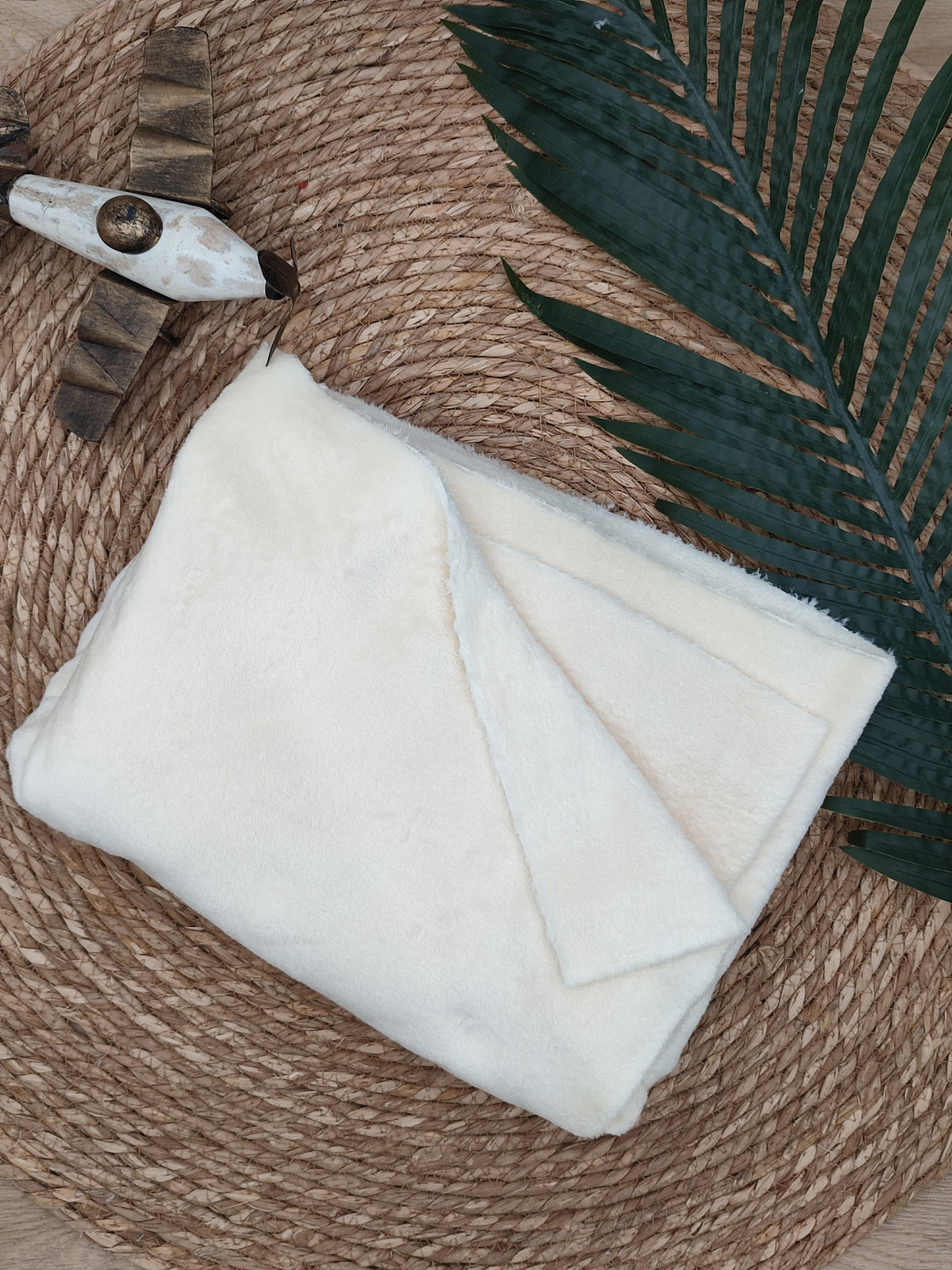 Tissu Doudou - Polaire Vanille