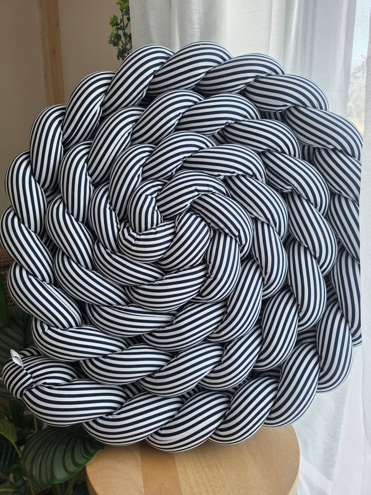 Tresse de lit 4 brins 500cm rayures marines déstockage