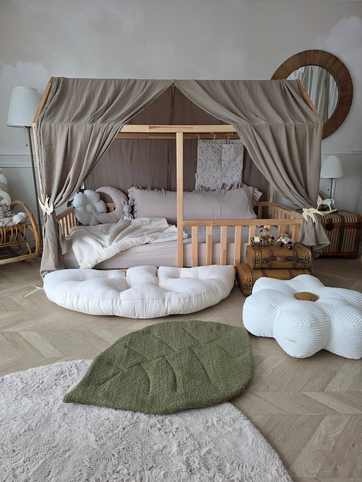 Tapis 2 en 1 fauteuil doudou beige