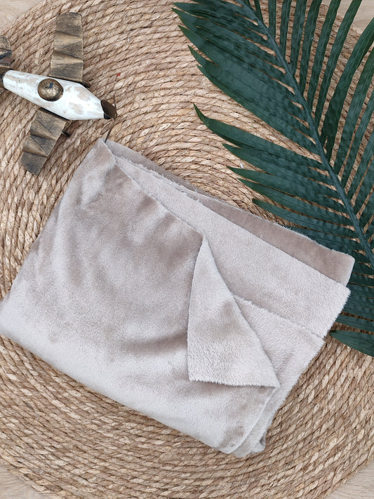 Tissu Doudou - Polaire Galet