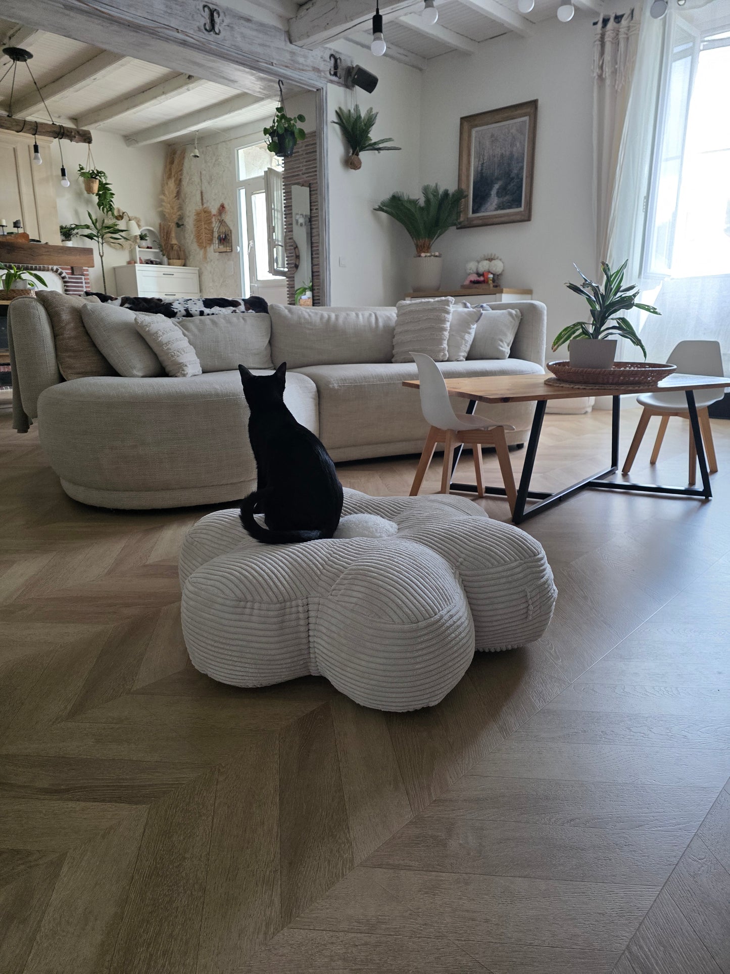 Pouf en forme de fleur taille XXL - Sur mesure