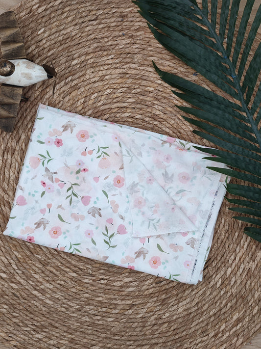 Tissu en coton - Popeline de coton - Motif Birdy