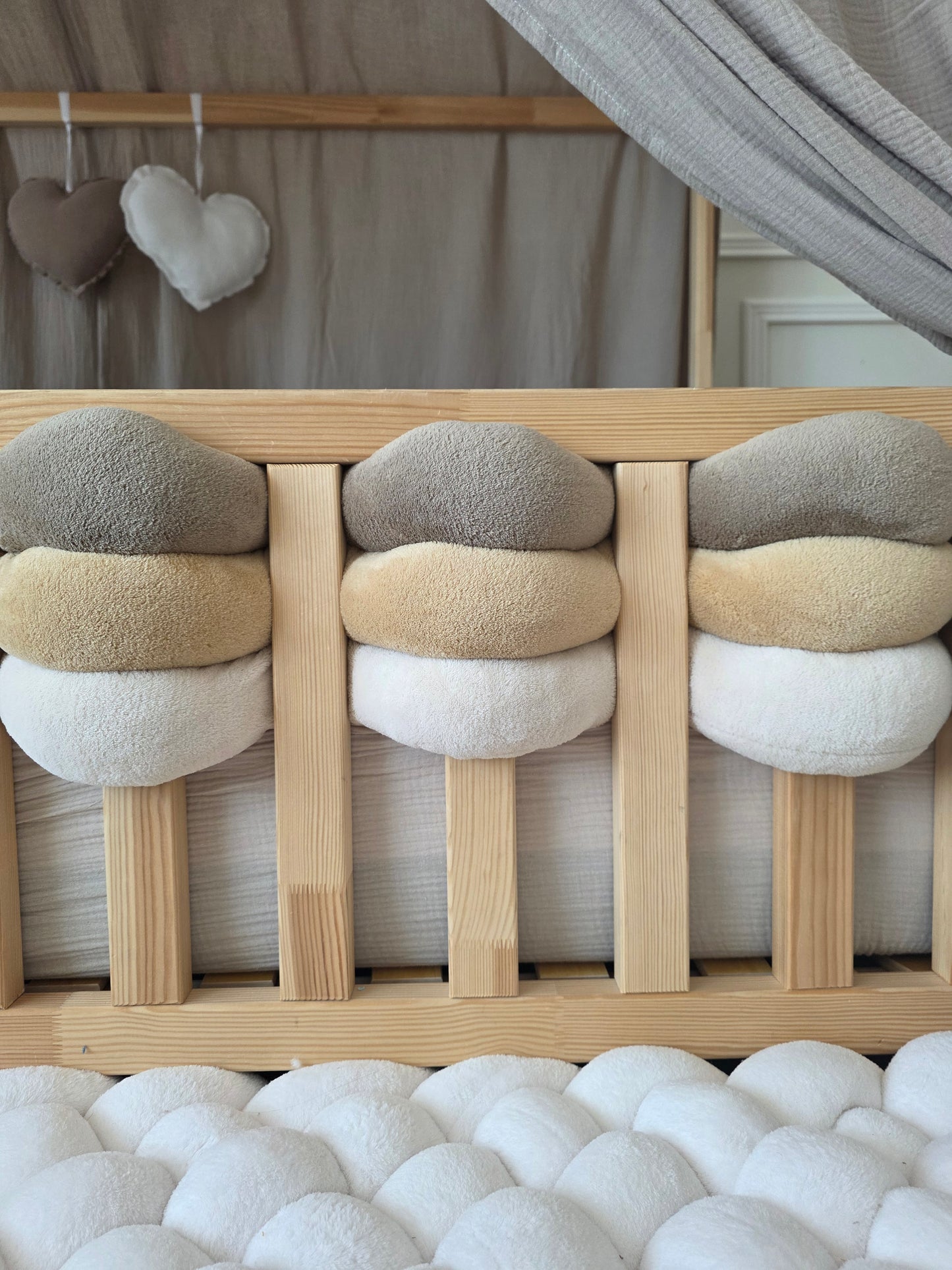 Lot de 3 brins - doudou beige camel et marron