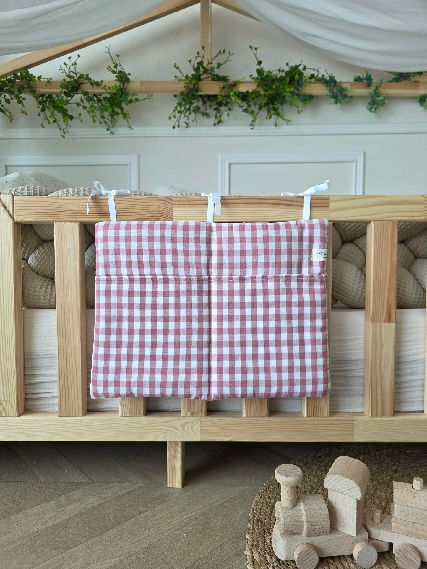 Range doudou vichy rose