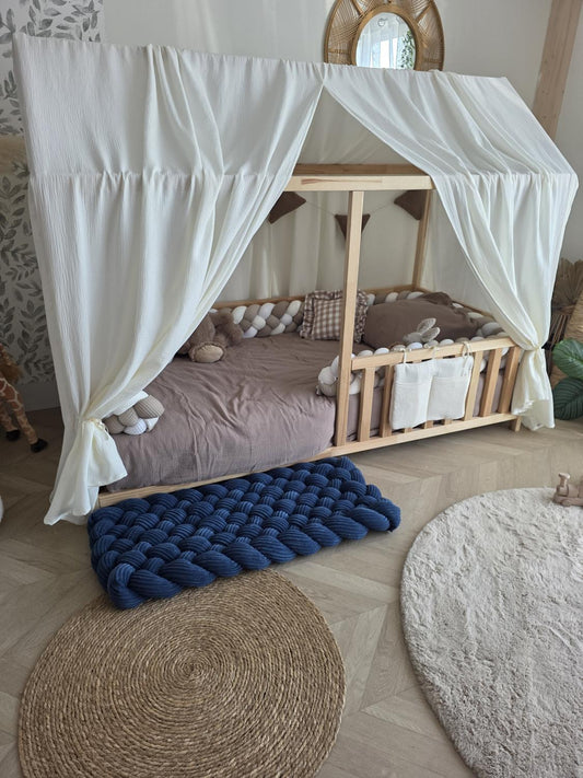 Tapis tressé 100x40cm côtelé roi