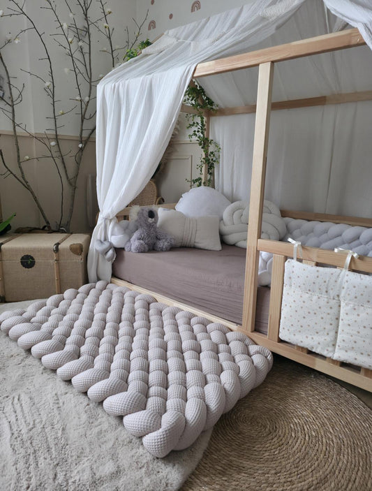 Tapis tressé 120x60cm beige