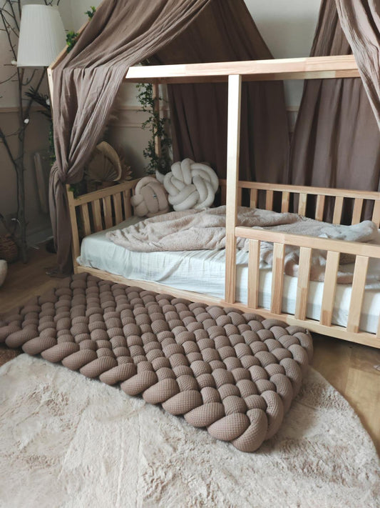 Tapis tressé 120x60cm café