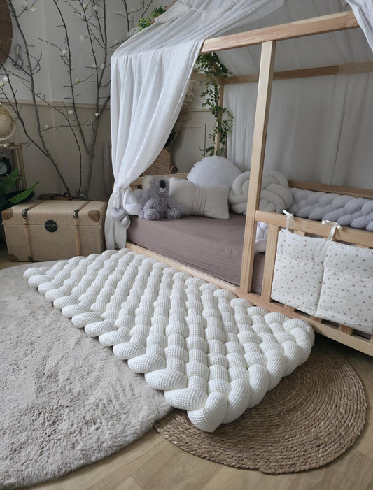 Tapis tressé 120x60cm écru