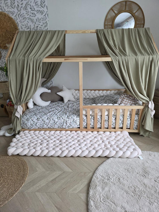 Tapis tressé 160x50cm doudou beige