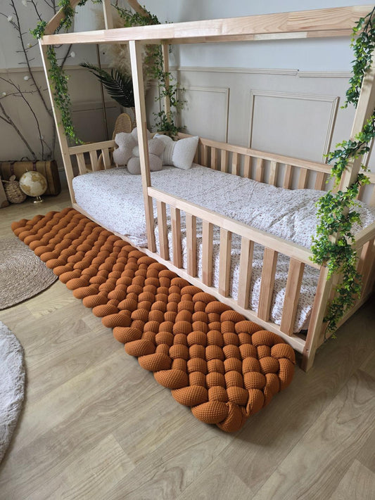 Tapis tressé 200x40cm brique