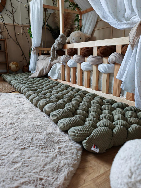 Tapis tressé 200x40cm olive