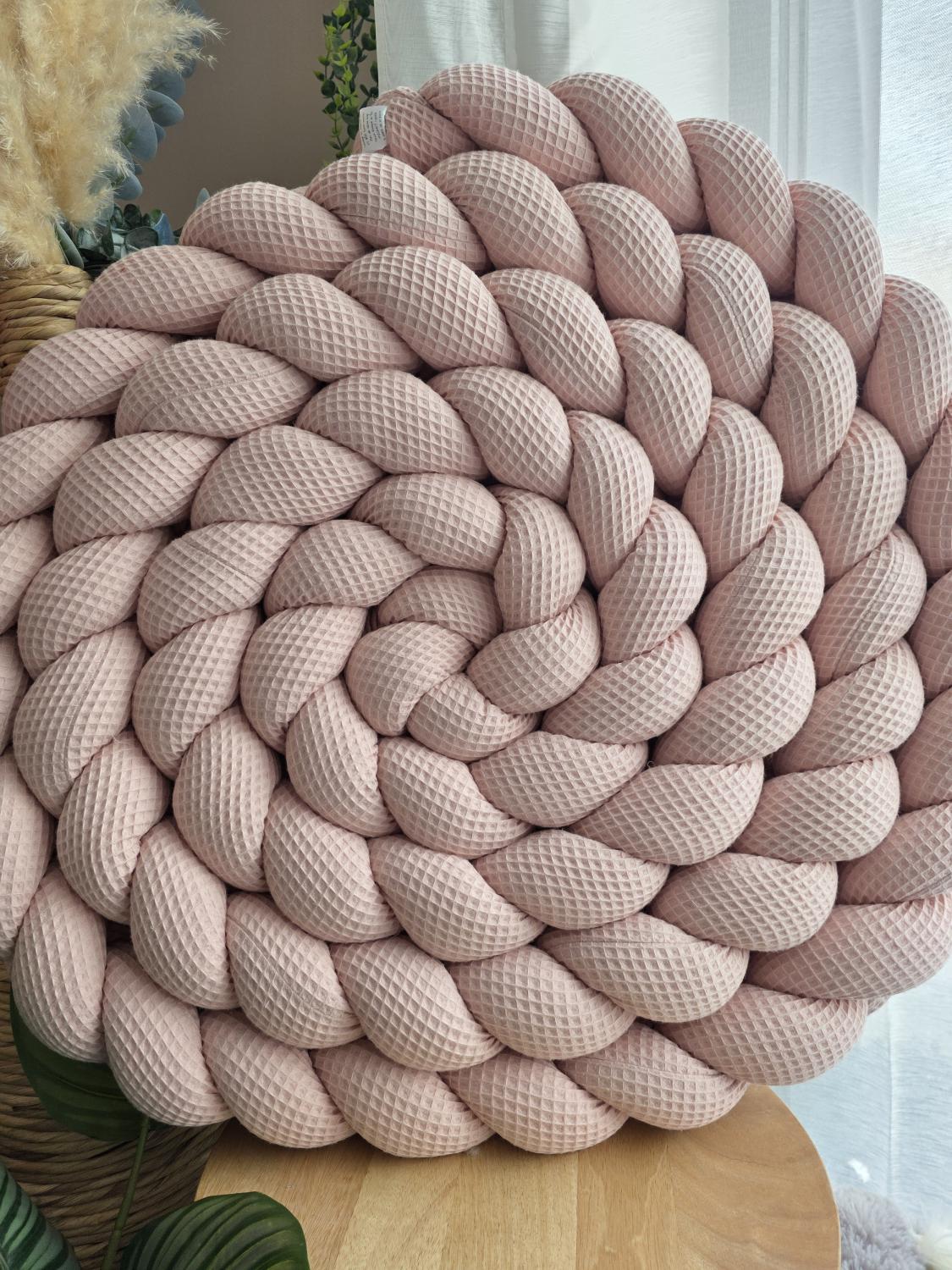 Tresse de lit 3 brins nid d'abeille poudré 6m