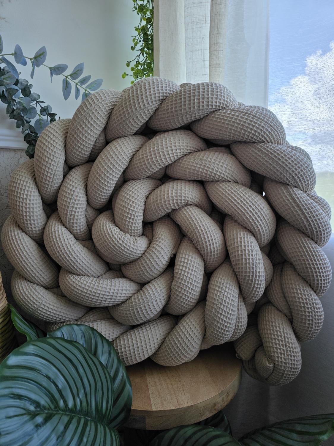 Tresse de lit 3 brins XXL beige 3.6m
