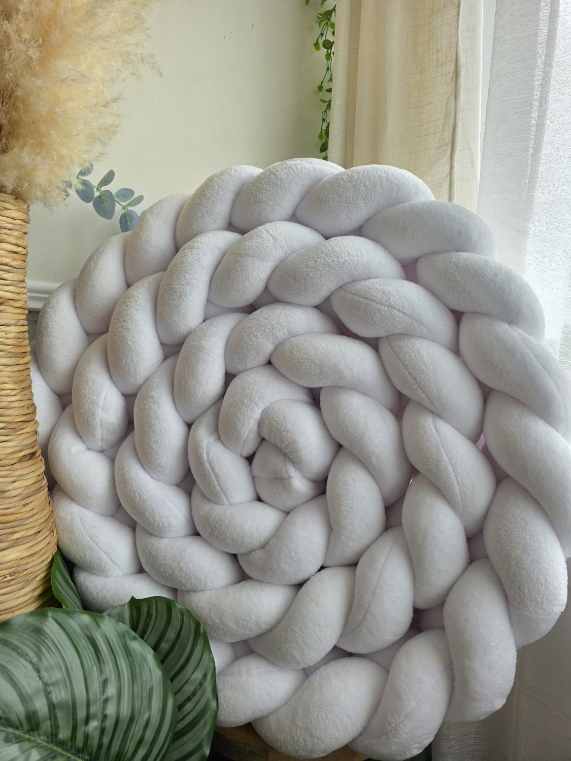 Tresse de lit 4 brins doudou blanc 4.6m