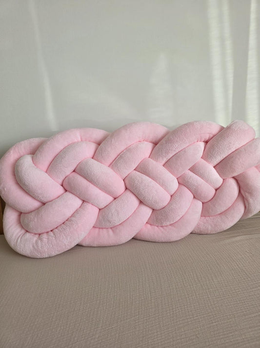 Tresse de lit 4 brins xxl doudou rose 70cm