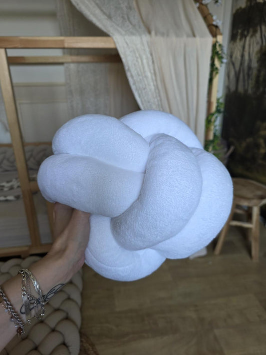 Balle noeud S doudou blanc