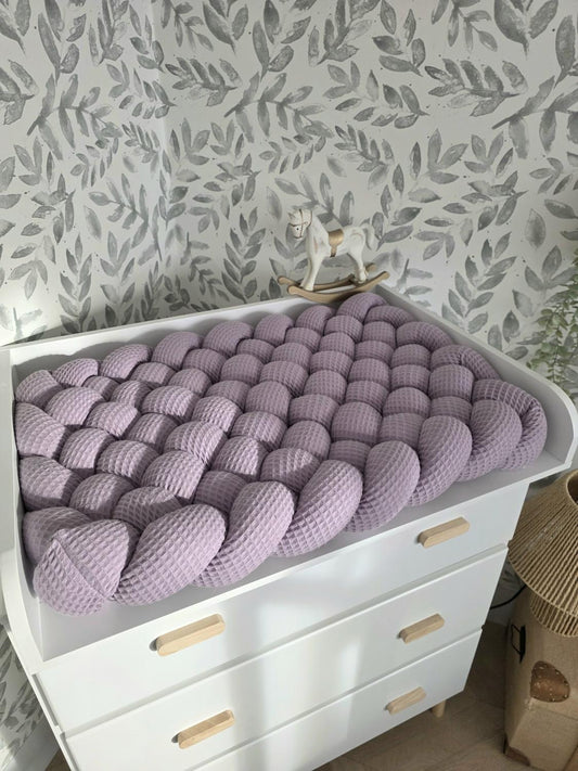 Tapis à langer tressé lavande