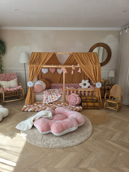 Pouf anémone doudou poudré