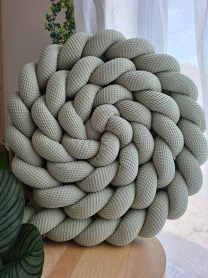 Tresse de lit 3 brins 460cm nid d'abeille sauge