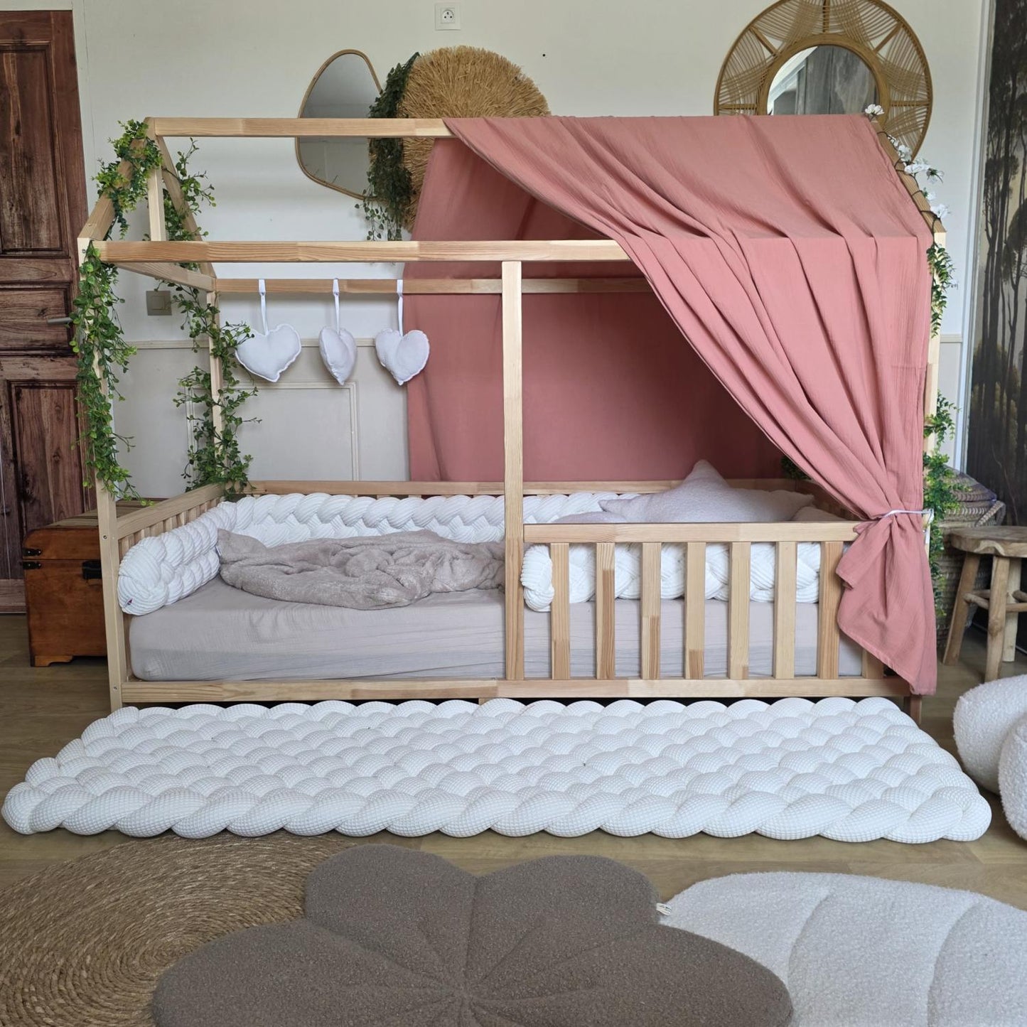 Ciel de lit cabane "le Simple" melon