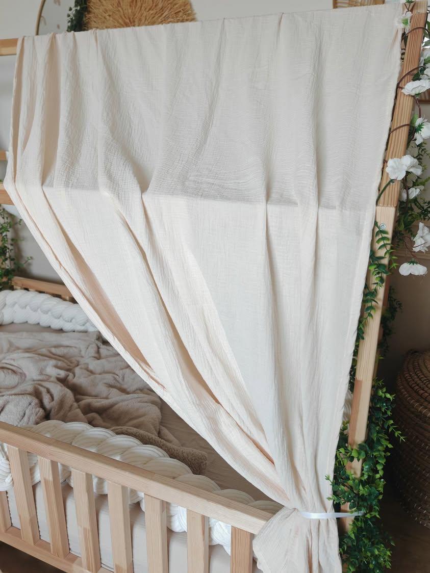 Ciel de lit cabane "le Simple" crème