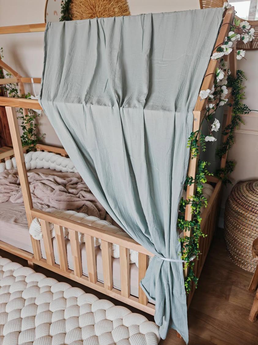 Ciel de lit cabane "le simple" vert d'eau