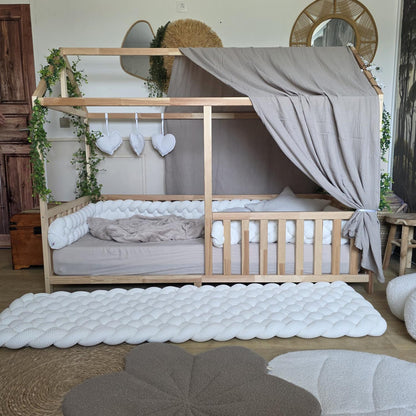 Ciel de lit cabane "le simple" galet