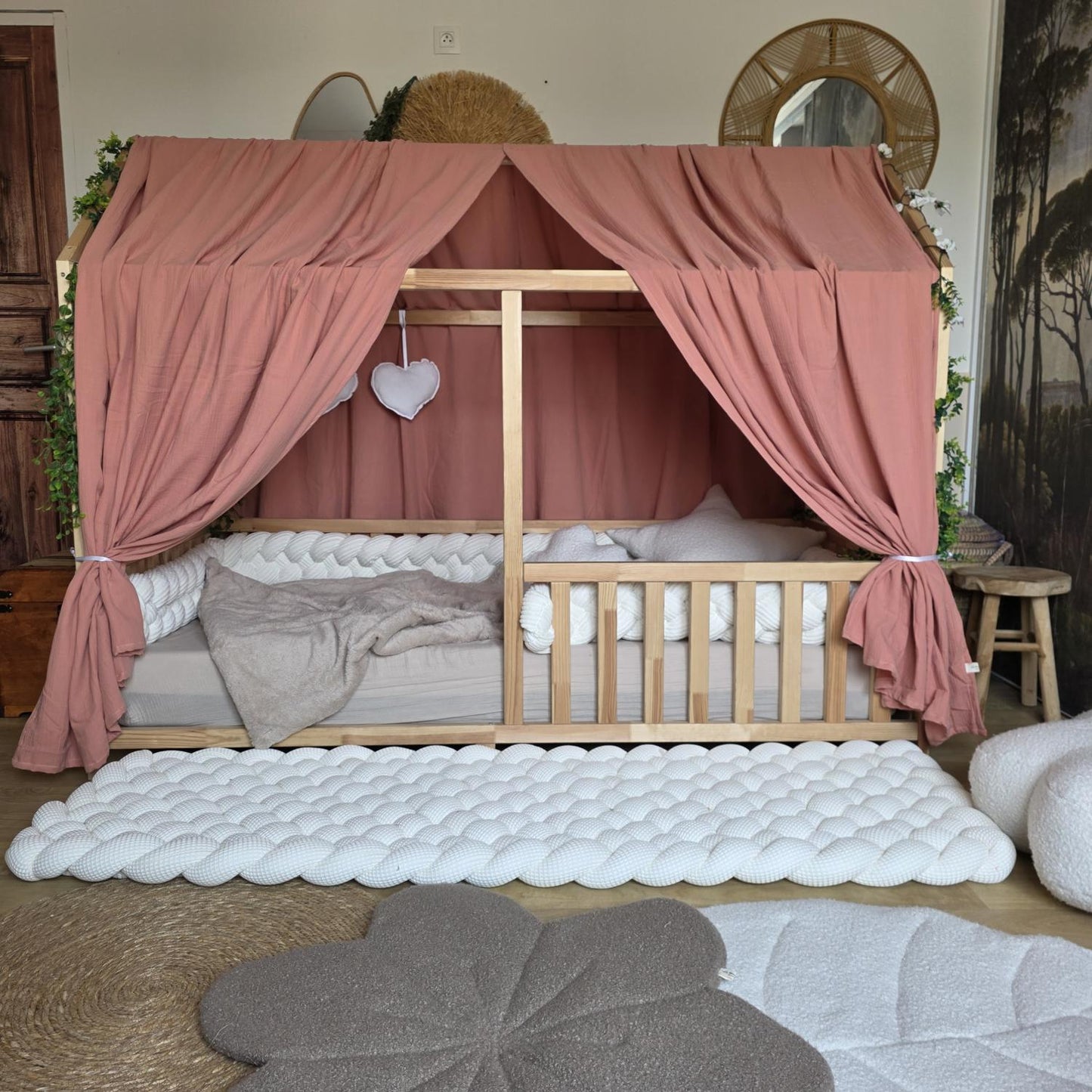 Ciel de lit cabane modèle A melon