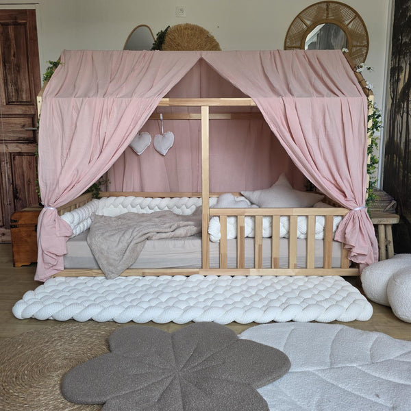 Ciel de lit cabane modèle A poudré