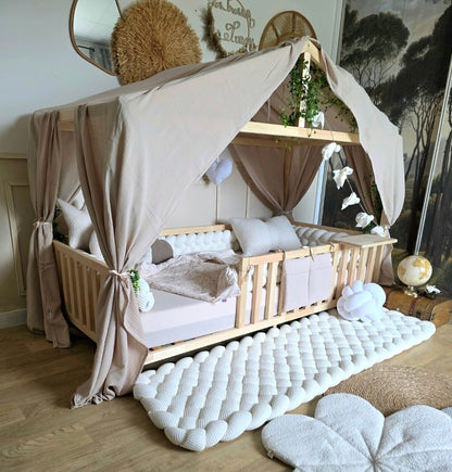 Ciel de lit cabane modèle B Double - Sur mesure