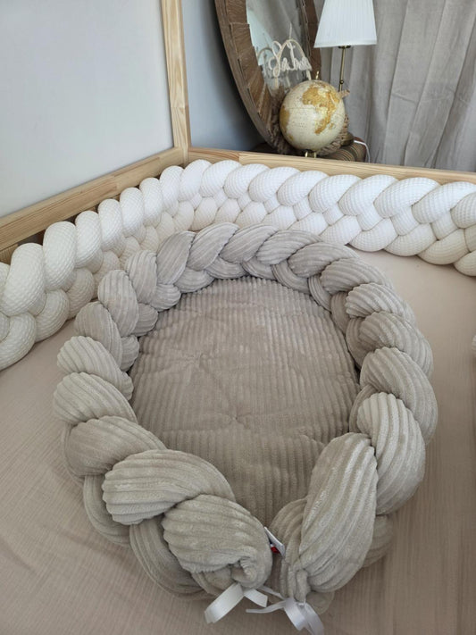 Cocon côtelé beige