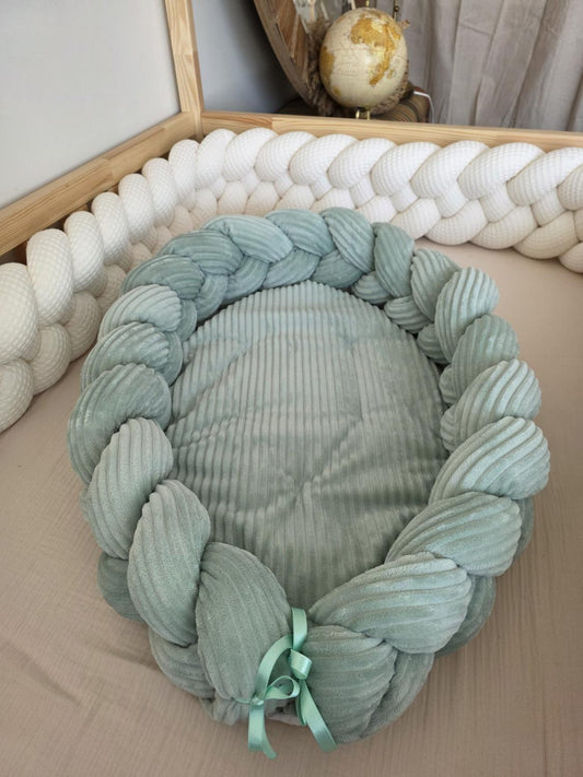 Cocon côtelé menthe