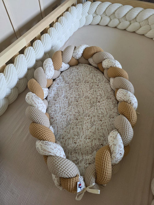 Cocon beige camel et fleurs des champs