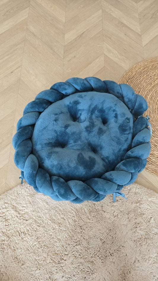 Couffin animaux doudou pétrole (Tresse pétrole)