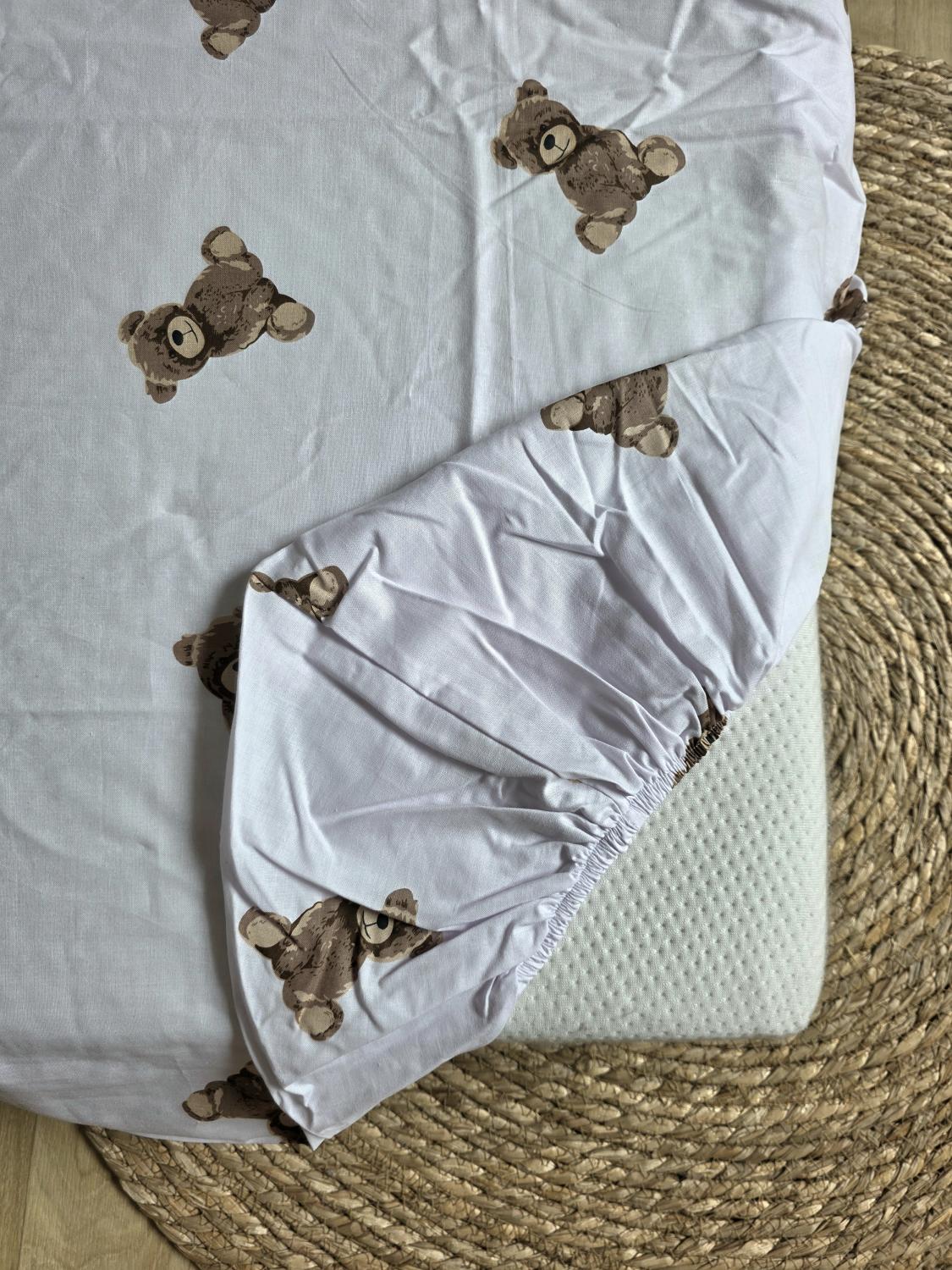 Draps housse coton ourson 60x120cm