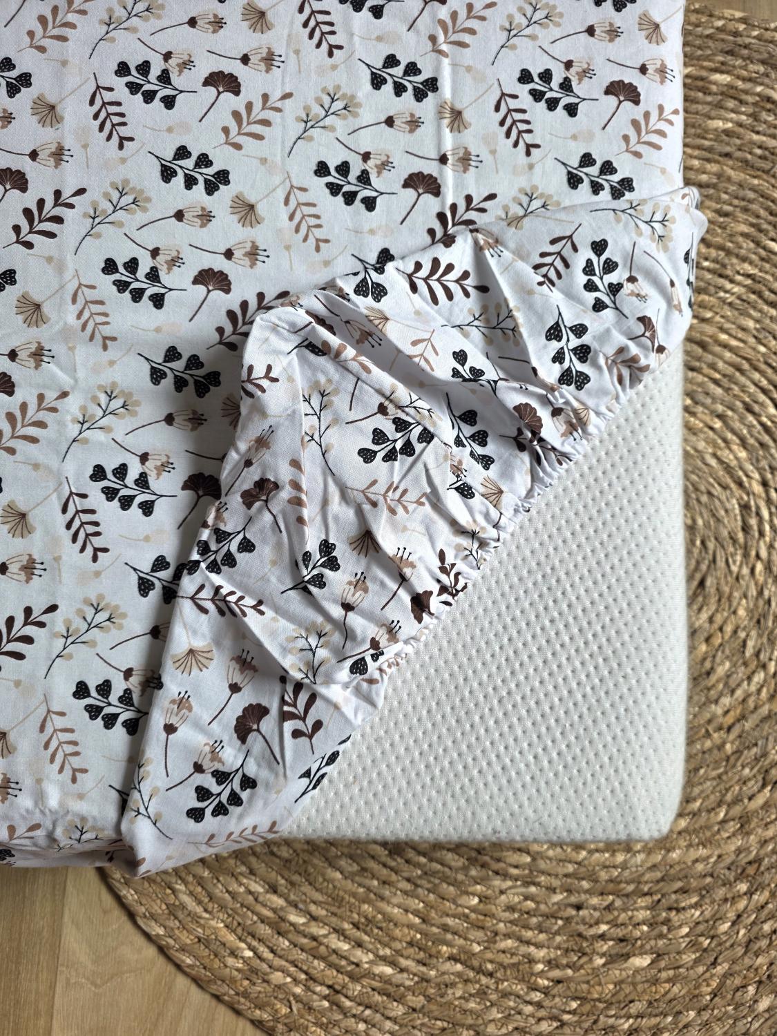 Draps housse coton ginko beige 70x140cm