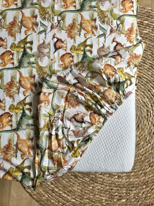 Draps housse coton dinosaure 70x140cm
